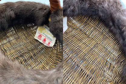 muveil ミュベール ラビットファー かごバッグ 中古 D4