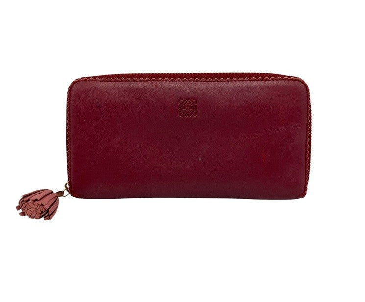 LOEWE ロエベ レザー ラウンドファスナー長財布 レディース 中古 D4