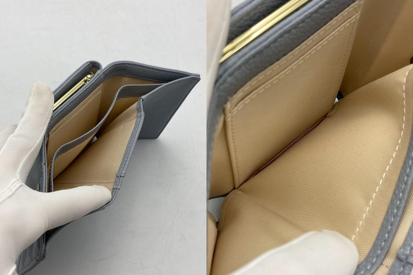 SAMANTHA VEGA サマンサベガ ハートベルト 折財布 ライトブルー 中古 D4