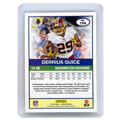PANINI NFLカード SCORE DERRIUS GUICE WASHINGTON REDSKINS /6 #194 中古 IT1