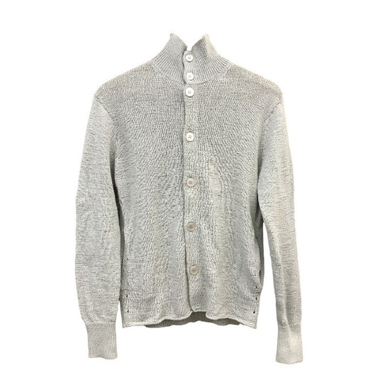 EMPORIO ARMAN エンポリオアルマーニ カーディガン ハイネック ボタン ライトグレー サイズ44 中古 N1