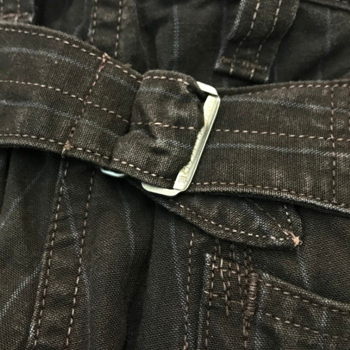 FREEWHEELERS フリーホイーラーズ ワークパンツ メンズ ストライプ UNION SPECIAL OVERALLS ブラウン 32-34サイズ 中古 T1