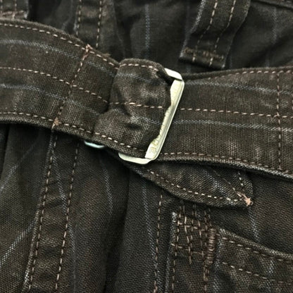 FREEWHEELERS フリーホイーラーズ ワークパンツ メンズ ストライプ UNION SPECIAL OVERALLS ブラウン 32-34サイズ 中古 T1