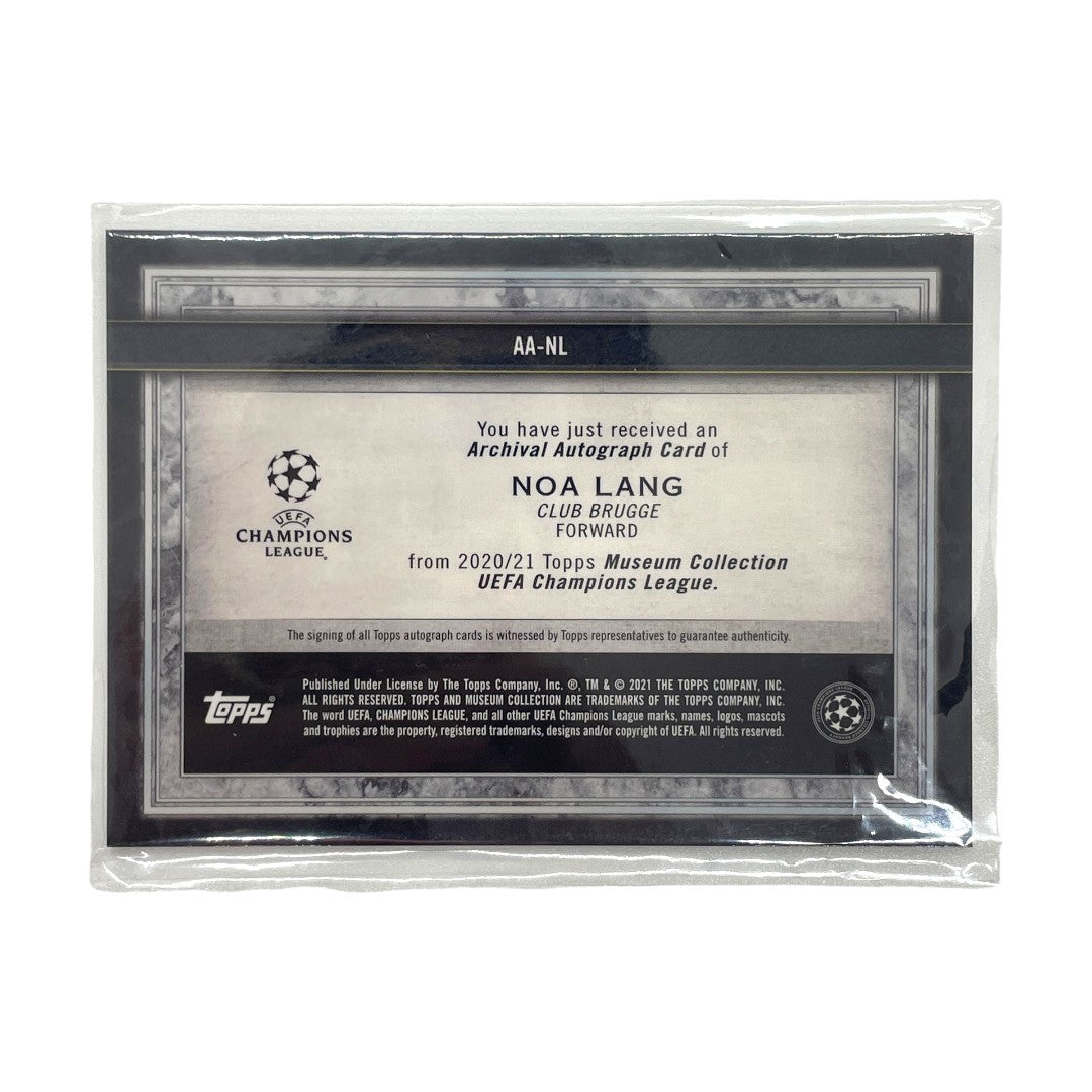 TOPPS サッカーカード MUSEUM COLLECTION ARCHIVAL AUTOGRAPH NOA LANG CLUB BRUGGE 134/150 #AA-NL 中古 IT1