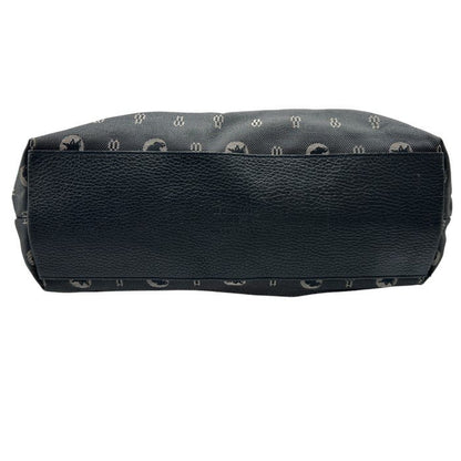 HUNTING WORLD ハンティングワールド ハンドバッグ 鞄 丸ハンドル ブランド レザー キャンバス 中古 W４