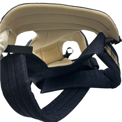 CUSE BERRY キューズベリー ZERO ゼロ 抱っこ紐 デニム チェック ベビー用品 新生児 縦抱き 対面抱き 中古 W4