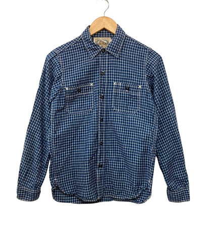 BOOTLEGGERS ブートレガーズ NEAL CASSADY RAILROAD ワークシャツ インディゴチェック サイズ14 メンズ 中古 D4