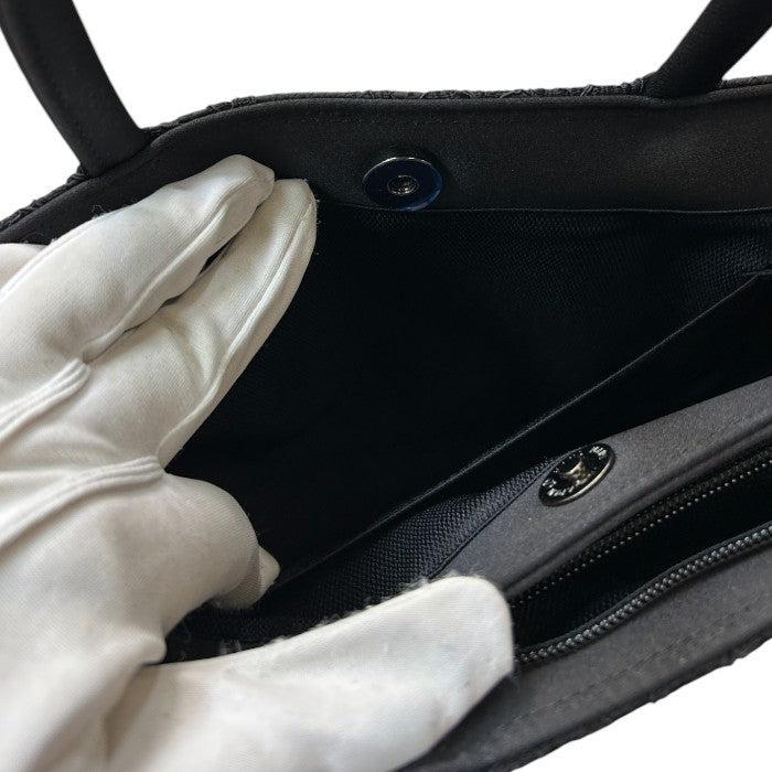 IWASA イワサ 岩佐 ブラック フォーマルバッグ 鞄 お葬式 入学式 卒業式 レディース 花柄 中古 W４