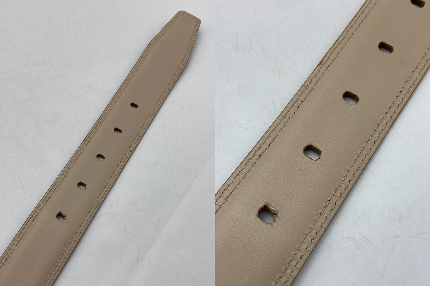 BALLY バリー 回転バックル レザー ベルト リバーシブル ブラウン/ライトグレー 中古 D4