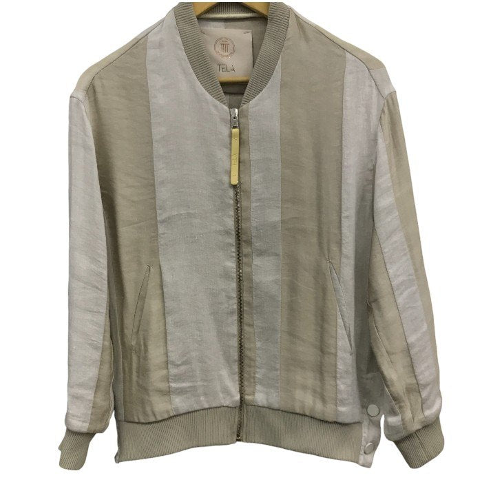 TELA9 テラ 麻混 ブルゾン アウター 秋 春 薄目 レディース 中古 KW1