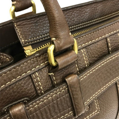 COACH コーチ ハンドバッグ レディース レザー トートバッグ ベルトデザイン ブラウン 10212 中古 T1