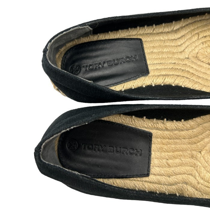 TORY BURCH トリーバーチ パンプス レディース エスパドリーユ ウェッジソール ブラック 5サイズ (約22cm) 靴 シューズ 夏 かわいい ブランド 中古 W４