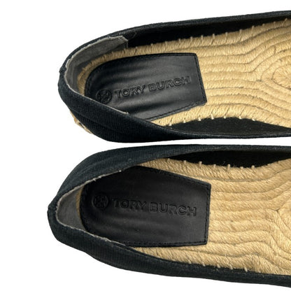 TORY BURCH トリーバーチ パンプス レディース エスパドリーユ ウェッジソール ブラック 5サイズ (約22cm) 靴 シューズ 夏 かわいい ブランド 中古 W４