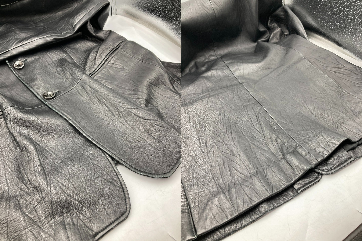 ARMANI COLLEZIONI アルマーニ コレッツォーニ レザー テーラードジャケット サイズ50 中古 D4
