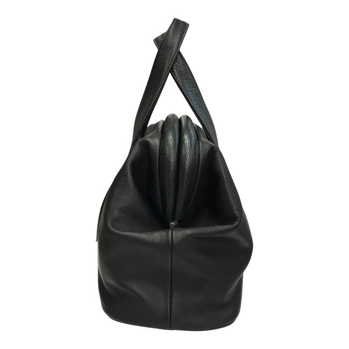 POMTATA ポンタタ FL TOTE M ハンドバッグ レディース レザー トートバッグ がま口 ブラック P2545 中古 T1