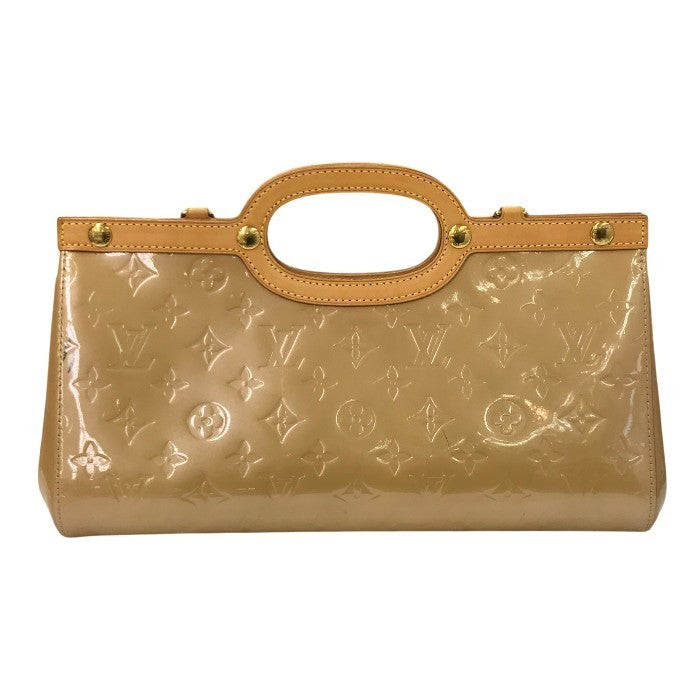 LOUIS VUITTON ルイヴィトン ヴェルニ ロクスバリードライブ ハンドバッグ レディース 2way セミショルダー ベージュ M91372 中古 T1