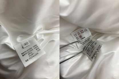 Super Beauty スーパービューティー ブルーフォックスファー ダウンコート ホワイト レディース サイズ40 中古 D4