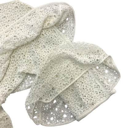 CHANEL シャネル トップス レディース レース ニット フリル アシンメトリー ホワイト 34サイズ P43385K04388 中古 T1
