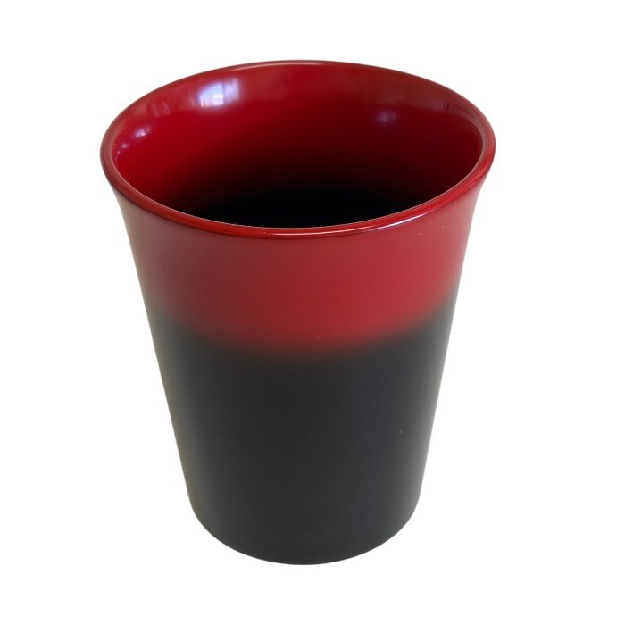 輪島塗 塩安 端反カップ コップ 和食器 食器 赤 黒 中古 W1