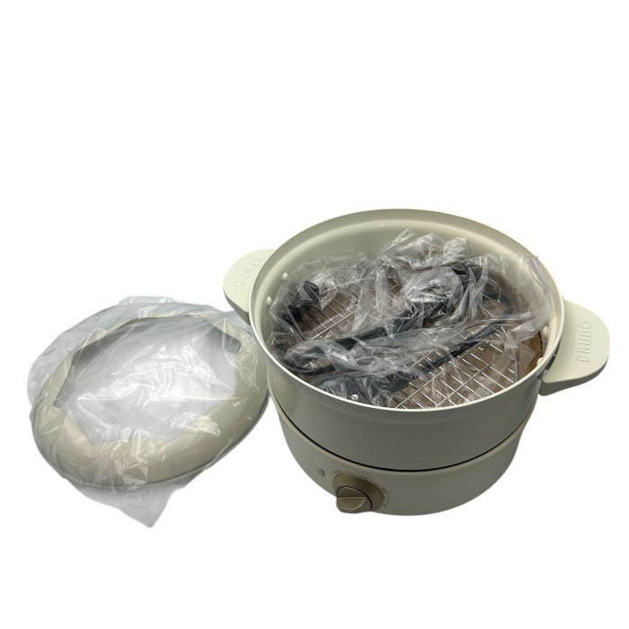 未使用品 BRUNO ブルーノ グリルポット BOE029-WH ホワイト 調理家電 3～4人 マルチ おしゃれ 中古 W４