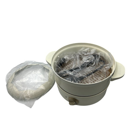 未使用品 BRUNO ブルーノ グリルポット BOE029-WH ホワイト 調理家電 3～4人 マルチ おしゃれ 中古 W４