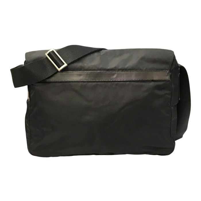 PRADA プラダ ショルダーバッグ ユニセックス ナイロン 斜め掛け 軽量 通勤 通学 ブラック 1BD671 中古 T1