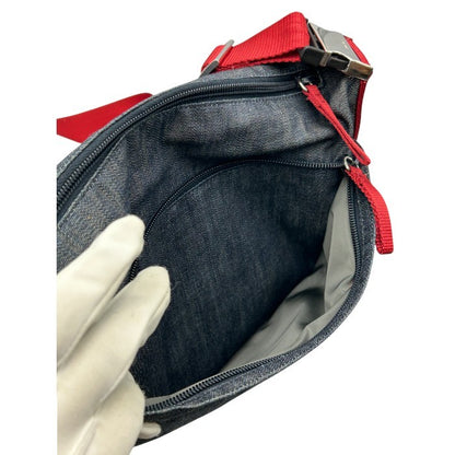 PRADA SPORT プラダ スポーツ ショルダー バッグ 4VA433 鞄 ブランド レディース デニム レッド サコッシュ 中古 W４