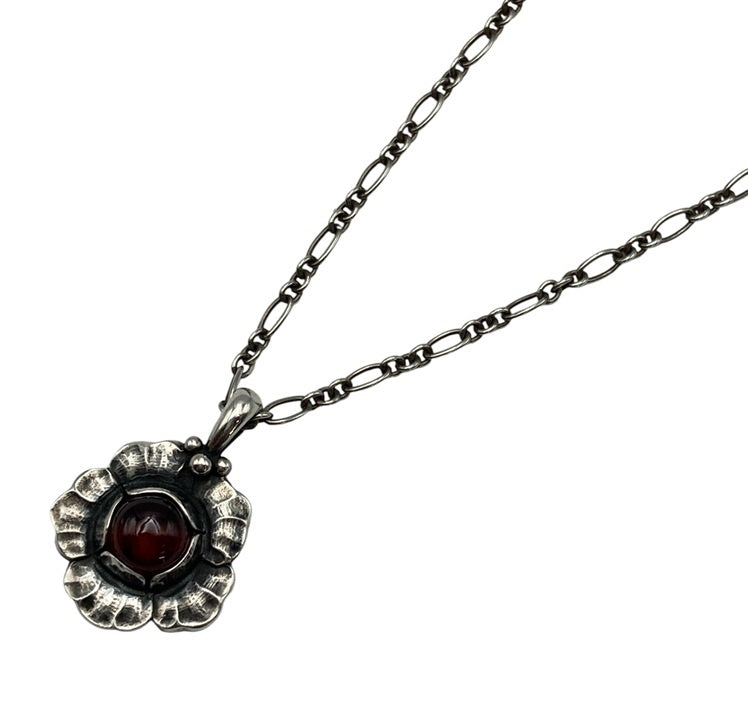 GEORG JENSEN ジョージジェンセン 2002年 ヘリテージ イヤーネックレス SV925 ガーネット 中古 D4