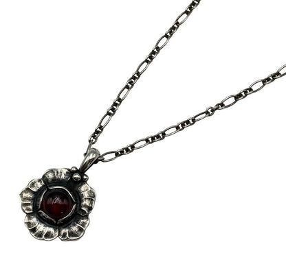 GEORG JENSEN ジョージジェンセン 2002年 ヘリテージ イヤーネックレス SV925 ガーネット 中古 D4