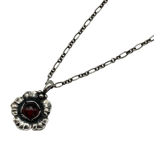 GEORG JENSEN ジョージジェンセン 2002年 ヘリテージ イヤーネックレス SV925 ガーネット 中古 D4