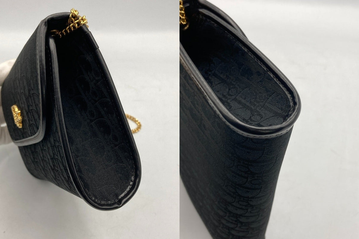 Christian Dior クリスチャンディオール トロッター チェーン ショルダーバッグ 中古 D4