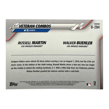 TOPPS MLBカード CHROME RUSSELL MARTIN WALKER BUEHLER LOS ANGELES DODGERS #U-284 中古 IT2