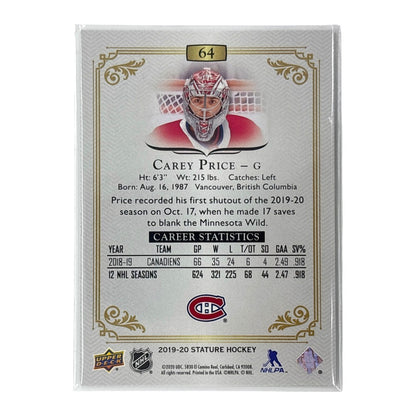 UPPER DECK NHLカード STATURE CAREY PRICE CANADIENS 006/149 #64 中古 IT1