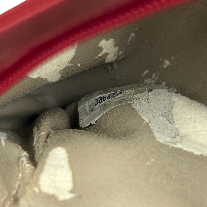 CHANEL シャネル ラムスキン ココマーク ポーチ レッド ブランド レディース 小物入れ 赤 かわいい 中古 W1