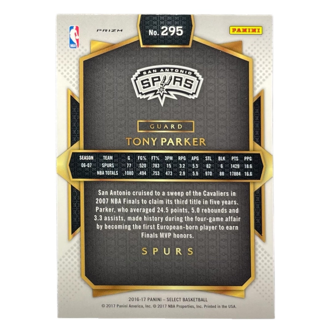 PANINI NBAカード SELECT PRIZM TONY PARKER SAN ANTONIO SPURS #295 中古 IT2