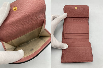 Chloe クロエ グレインレザー アルファベット スモールトリフォールド 3つ折り財布 中古 D4