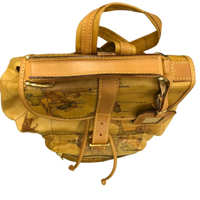 PRIMA CLASSE プリマクラッセ リュック ユニセックス オールシーズン 世界地図 ブラウン 中古 N1