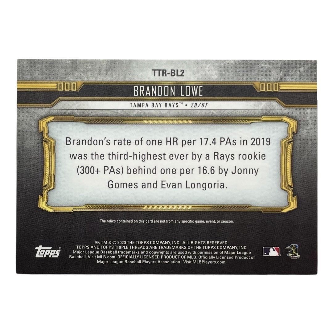 TOPPS MLBカード TRIPLE THREADS BRANDON LOWE TAMPA BAY RAYS /36 #TTR-BL2 中古 IT2