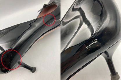GUCCI グッチ パテントレザー ポインテッドトゥ パンプス 323516 ブラック サイズ35 1/2 レディース 中古 D4