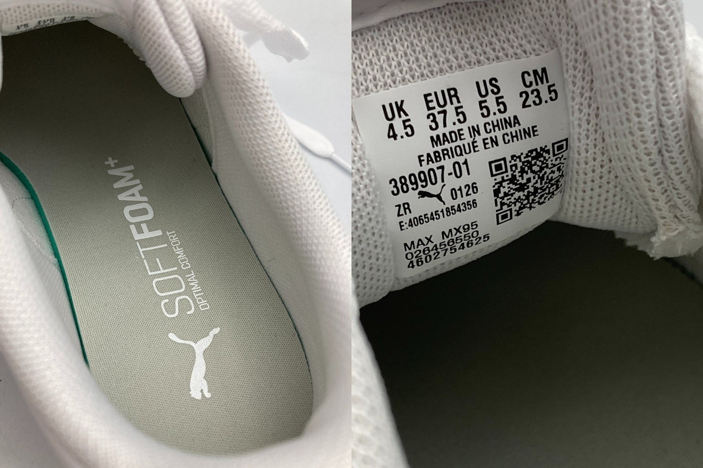 PUMA プーマ V コート バルク スニーカー 389907 01 レディース サイズ23.5cm 中古 D4