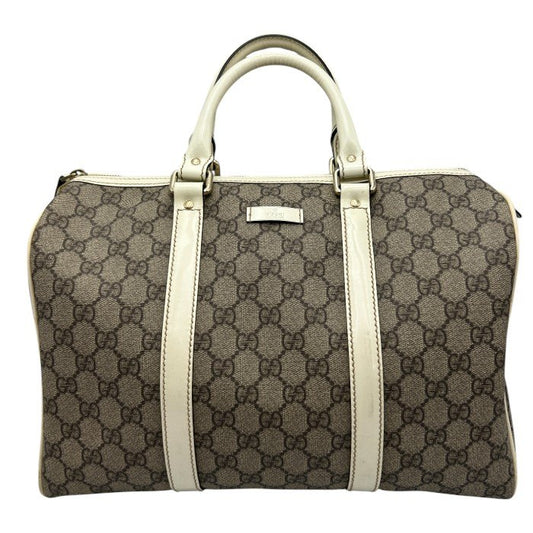 GUCCI グッチ ボストンバッグ ユニセックス GGプラス ホワイト/グレー 193603 鞄 おしゃれ ブランド エナメル レディース メンズ 中古 W４