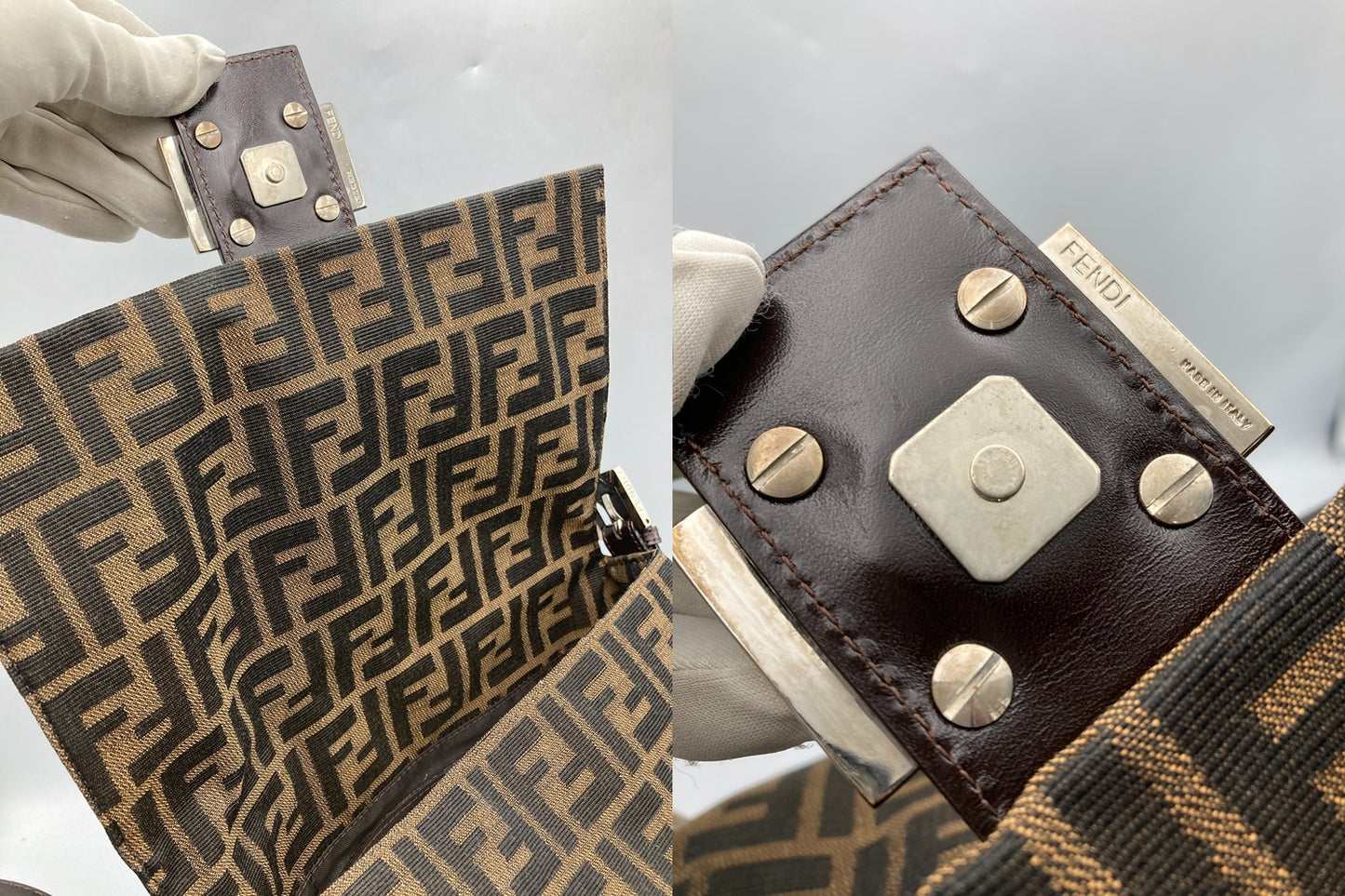 FENDI フェンディ ズッカ柄 マンマバケット ワンショルダーバッグ 中古 D4