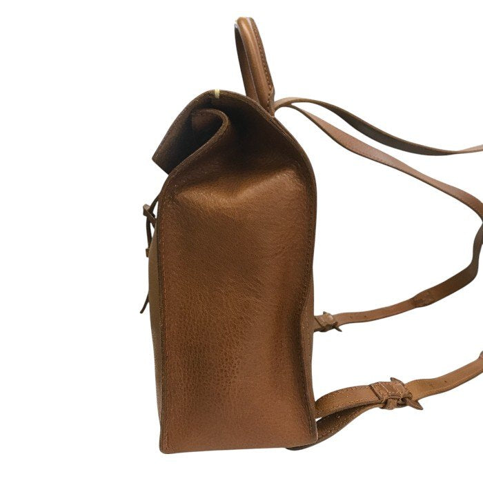 genten ゲンテン トスカ 封筒型 リュック レディース レザー 無地 B5収納可 フック付き ブラウン 中古 T1