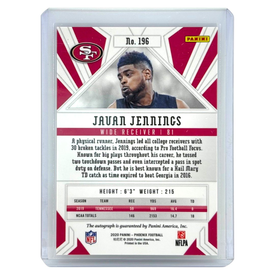 PANINI NFLカード PHOENIX JAUAN JENNINGS SAN FRANCISCO 49ERS #196 中古 IT1
