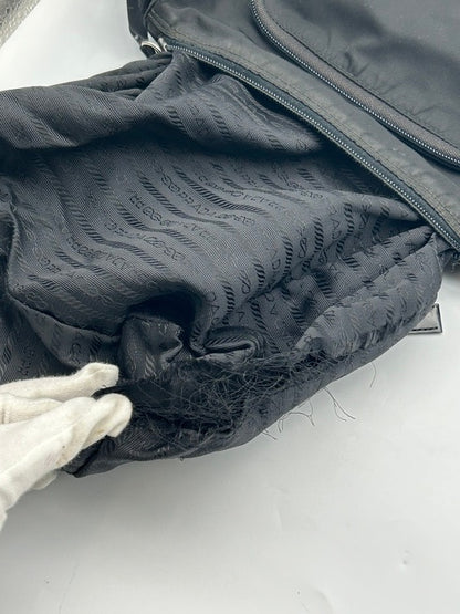 PRADA プラダ テスート ナイロン ショルダーバッグ ブラック 鞄 ブランド ミニ 小さめ 中古 W1