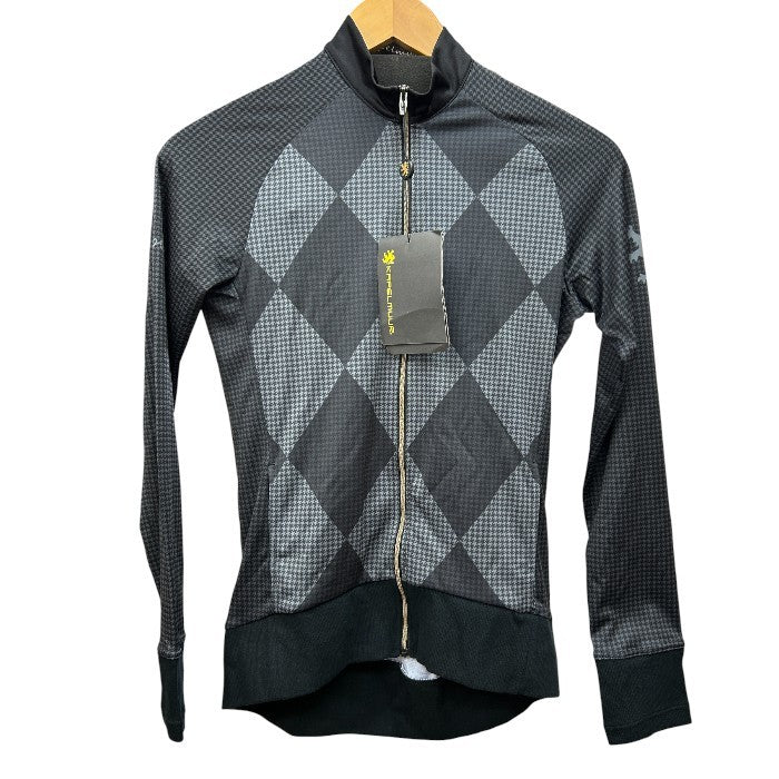 未使用品 KAPELMUUR カペルミュール ロイヤルダービー 千鳥格子アーガイル サイクルジャージ S メンズ スポーツ おしゃれ 長袖 中古 W４