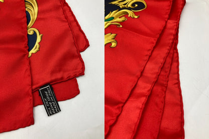 CELINE セリーヌ バッグ柄 スカーフ シルク100％ 中古 D4