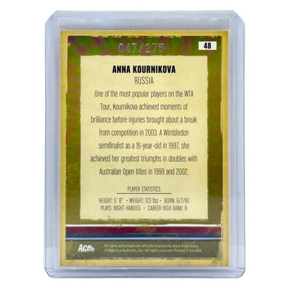 Ace テニスカード HEROES & LEGENDS ANNA KOURNIKOVA RUSSIA /275 #48 中古 IT1