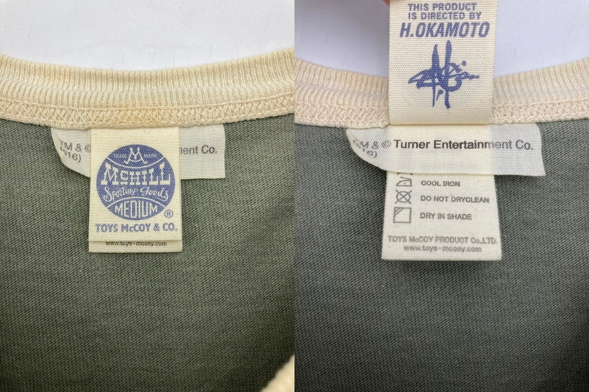 TOYS McCOY トイズマッコイ トムとジェリー U.S.ARMY リンガーTシャツ サイズM メンズ 中古 D4