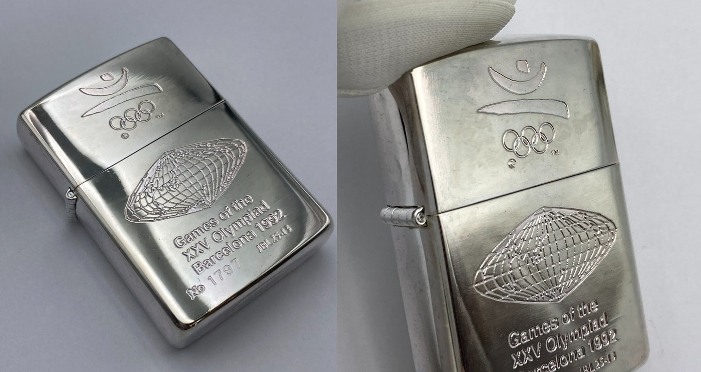 ZIPPO 1992年 バルセロナオリンピック大会 公式ライセンス限定 ジッポーライター 中古 D4
